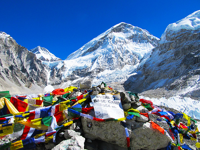 Základní tábor Hillaryho a Tenzinga, kteří jako první vylezli na Everest
