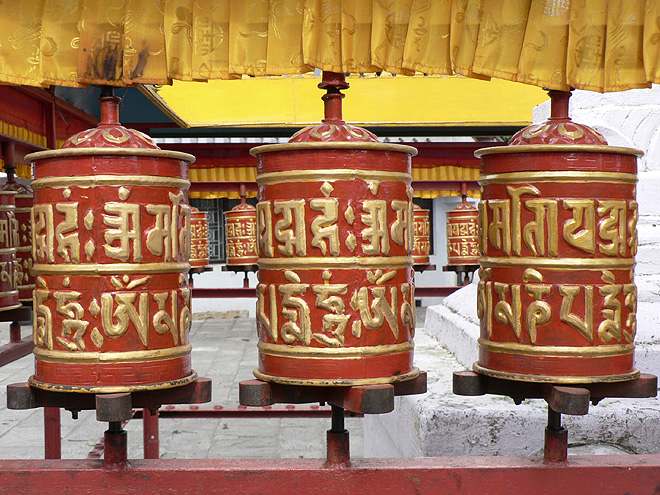 Buddhistické modlitební mlýnky