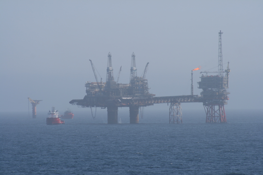 Težba ropy v Severním moři