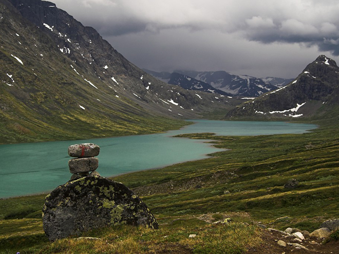 Ledovcové jezero Russvatnet