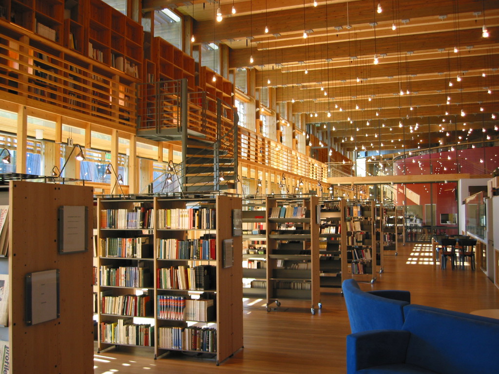 Knihovna v budově Sámského parlamentu