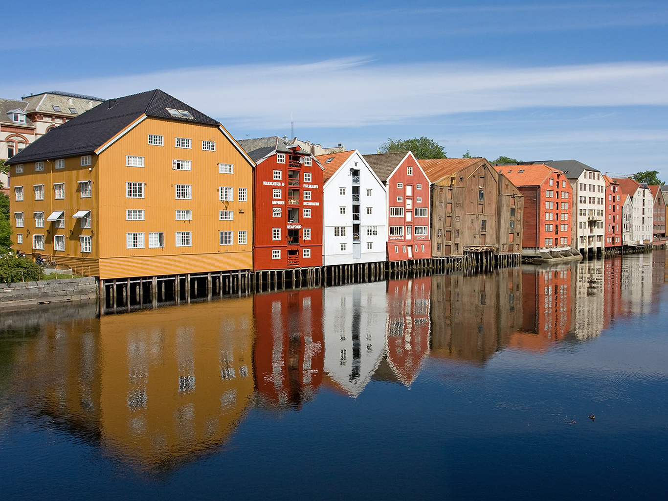Trondheim leží na březích řeky Nid