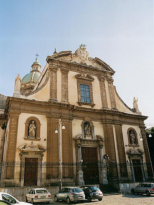 Kostel Gesù se stal jedním z prvních příkladů tzv. sicilského baroka
