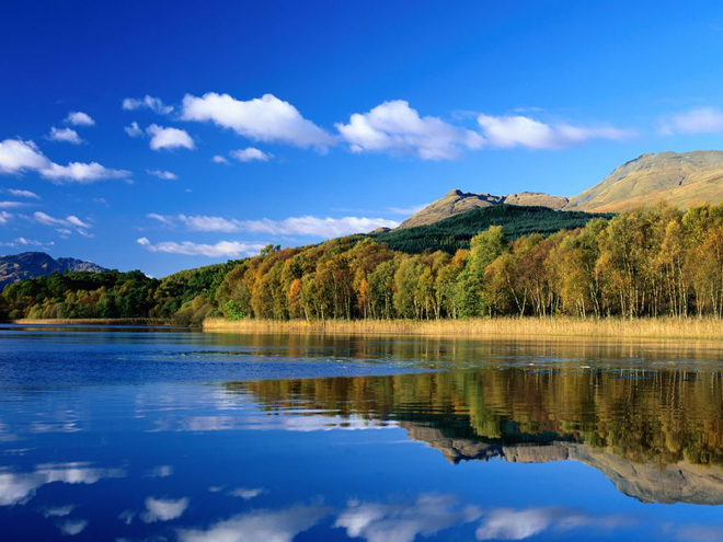 Jezero Loch Lomond je největší jezero Britských ostrovů