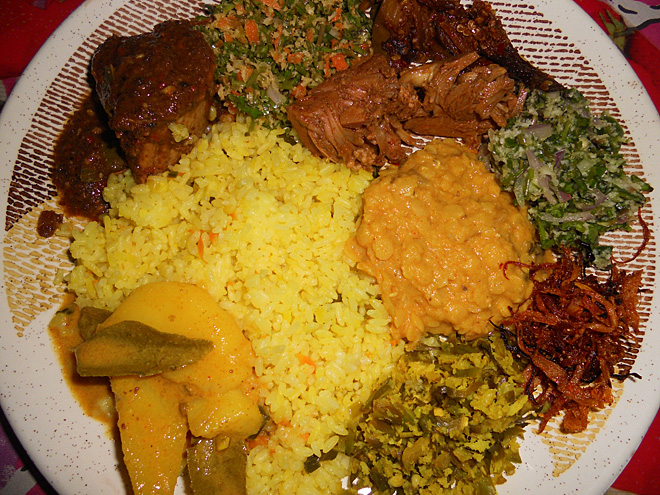 Rýže a kari je označováno za základní jídlo srílanské kuchyně