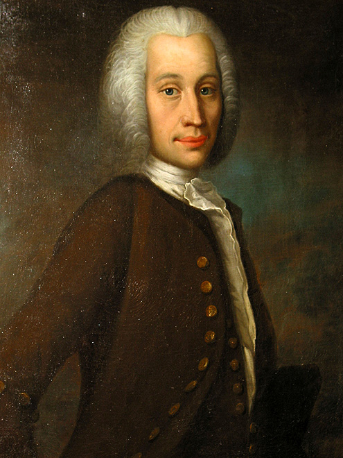 Portrét uppsalského rodáka, fyzika a astronoma Anderse Celsia (1701–1744)