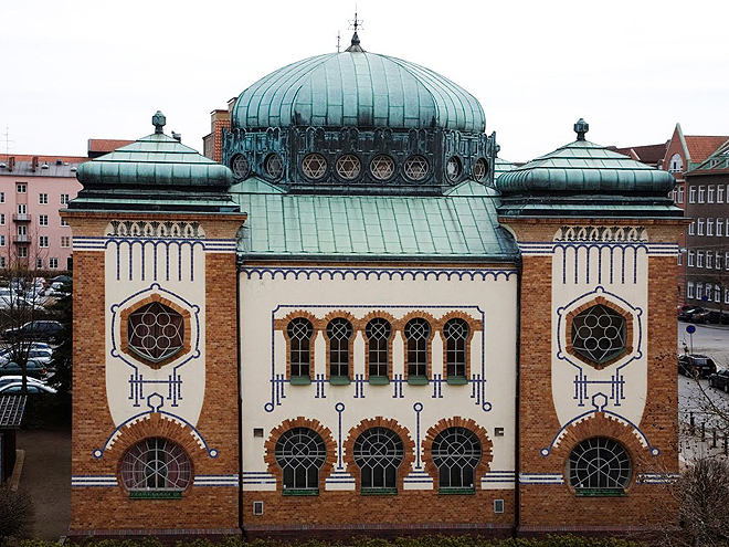 Malmö synagoga v maurském stylu