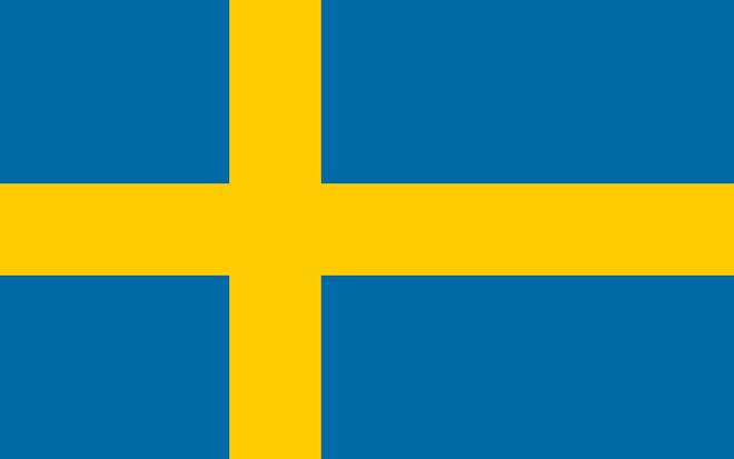 Dnešní podoba švédské vlajky