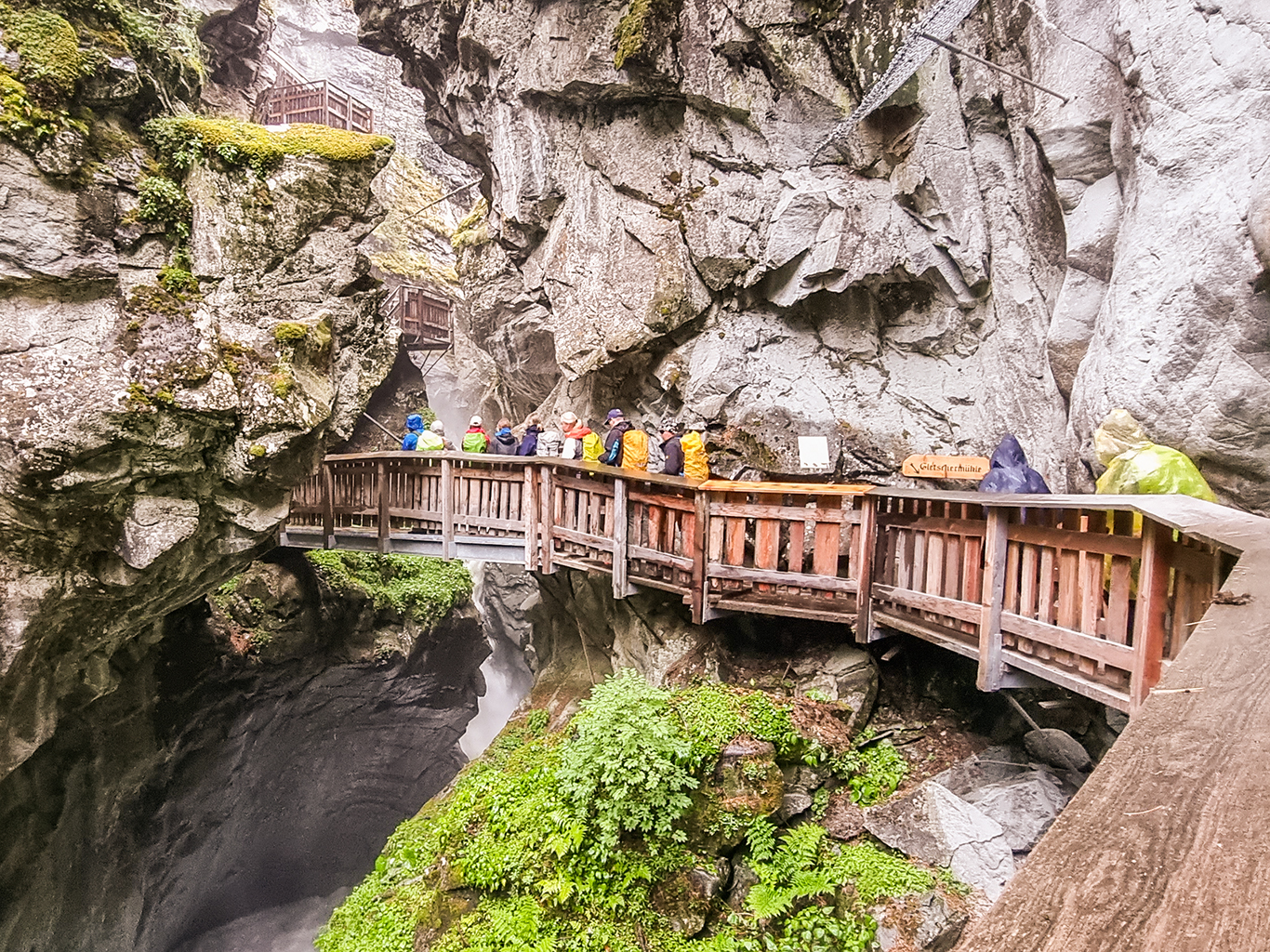 Soutěska Gornerschlucht nedaleko horského střediska Zermatt