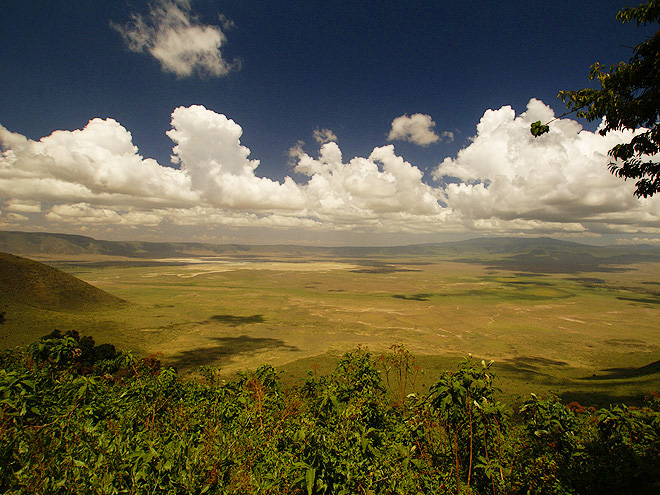 Kráter Ngorongoro - největší nezatopená kaldera světa