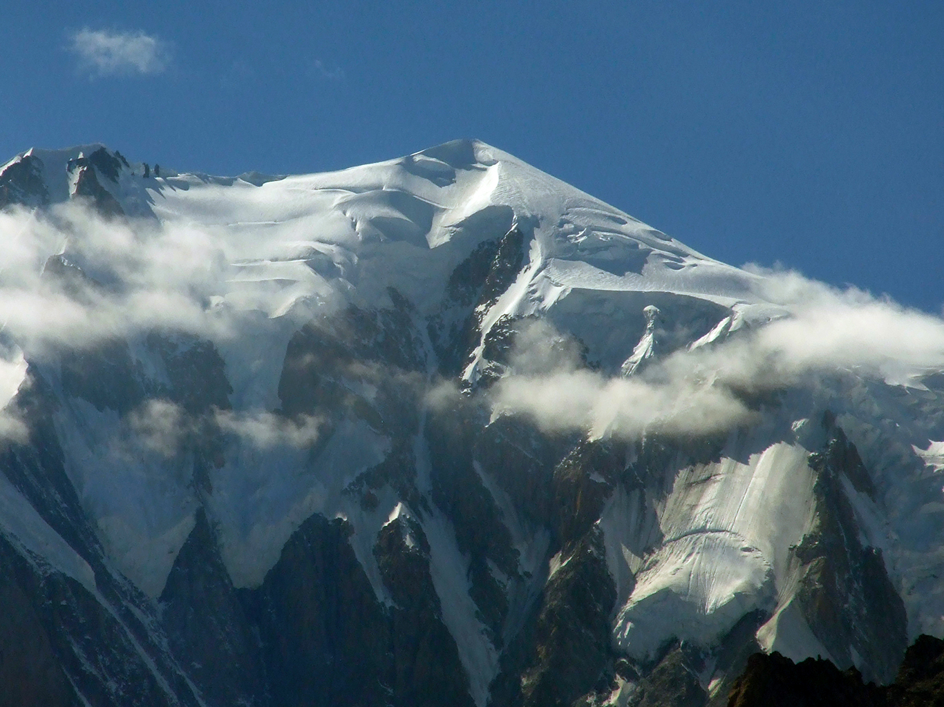 Ledová čepice Mont Blancu