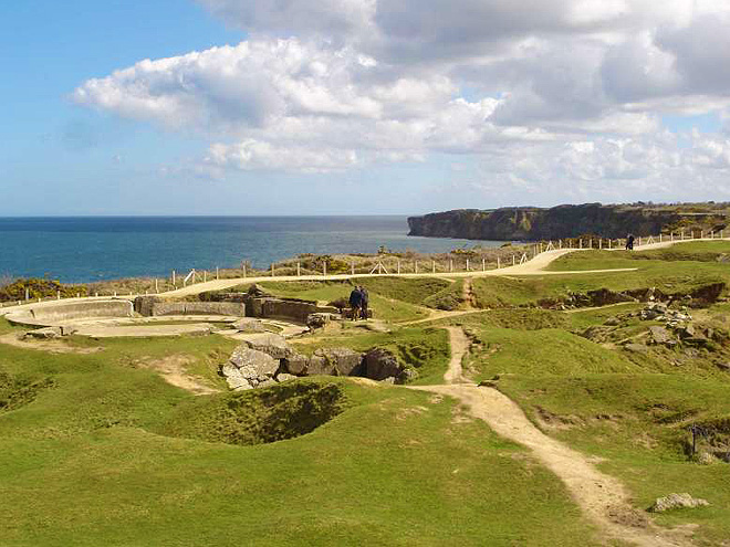 Pointe du Hoc - bojiště 2. světové války