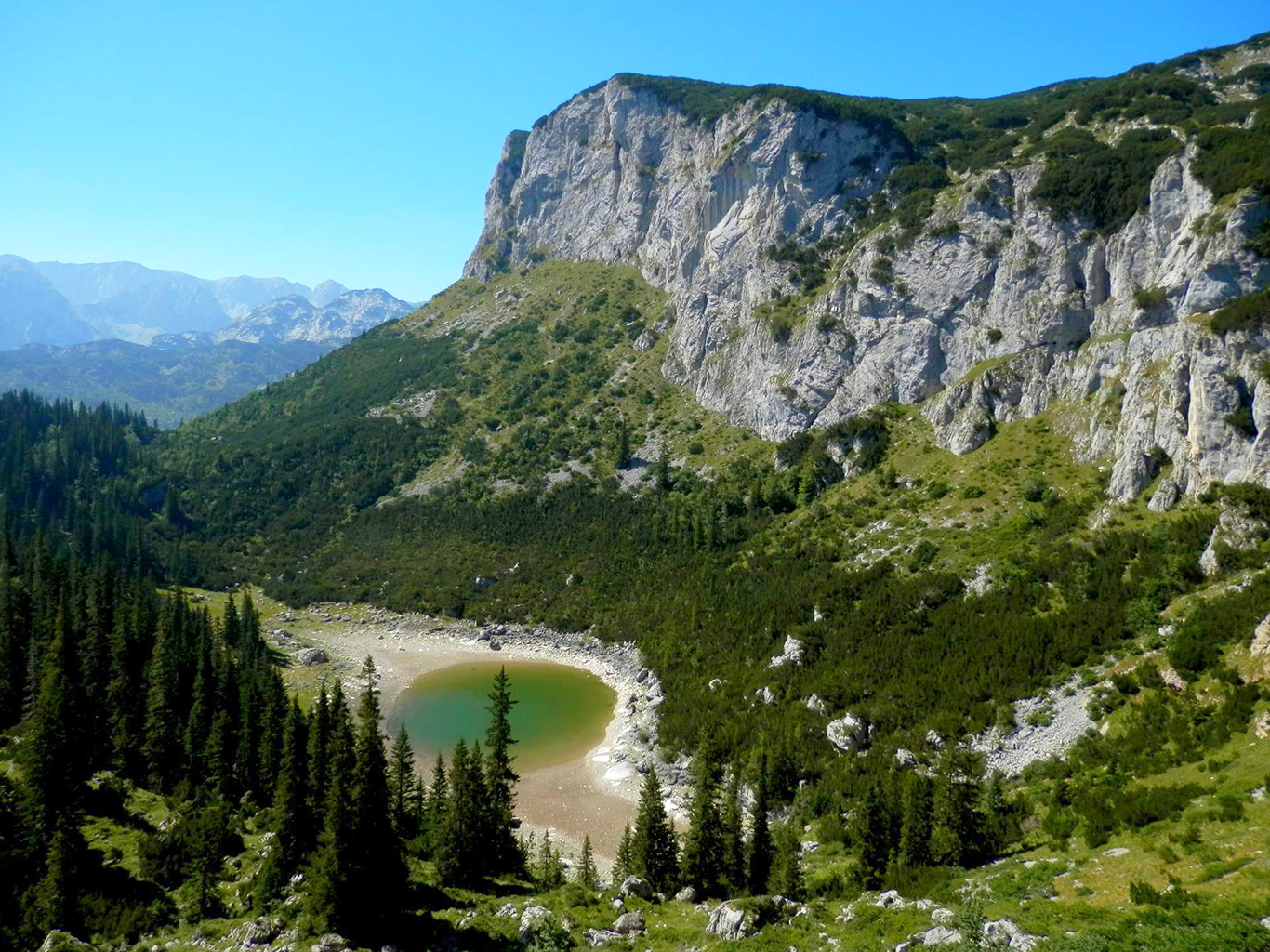 Stolová hora Crvena Greda v NP Durmitor