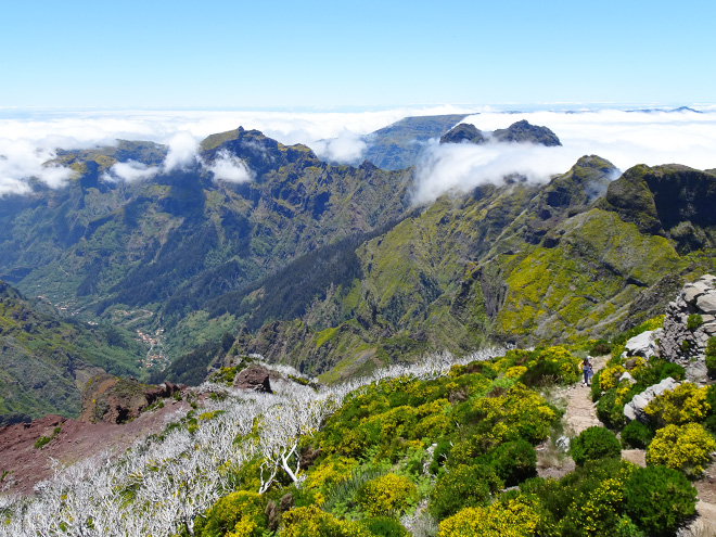 Úchvatná horská krajina ve vnitrozemí ostrova Madeira