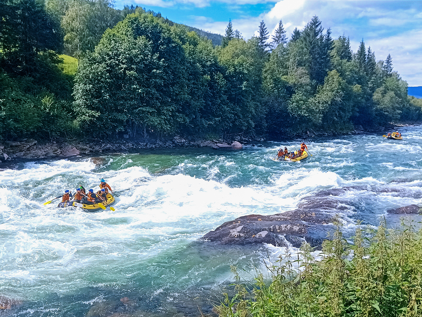 Dobrodružný rafting na řece Sjoa