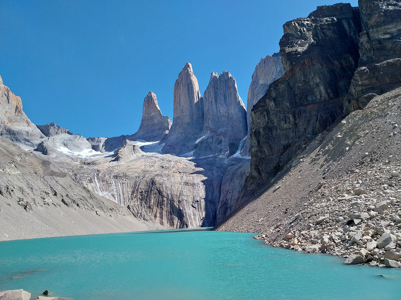 Torres del Paine, nejznámější žulová skalní trojice ve stejnojmenném NP