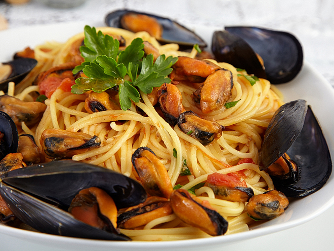 Milovníci mořských plodů určitě ochutnají spaghetti con le cozze