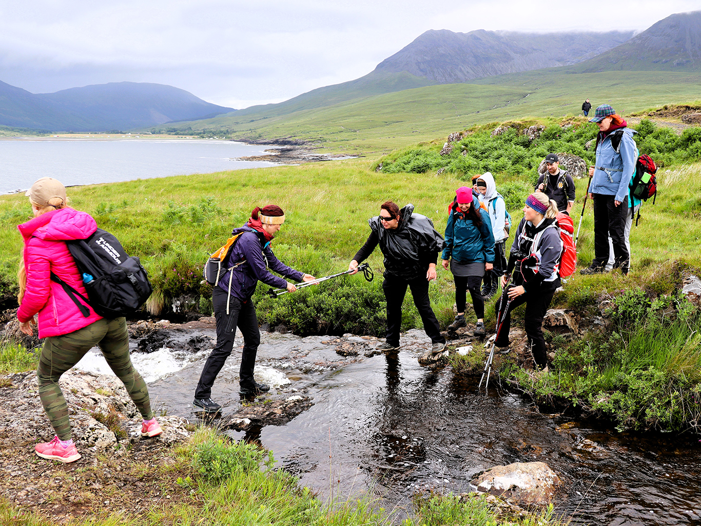 Rozmanitá cesta na túře v pohoří Cuillin Hills