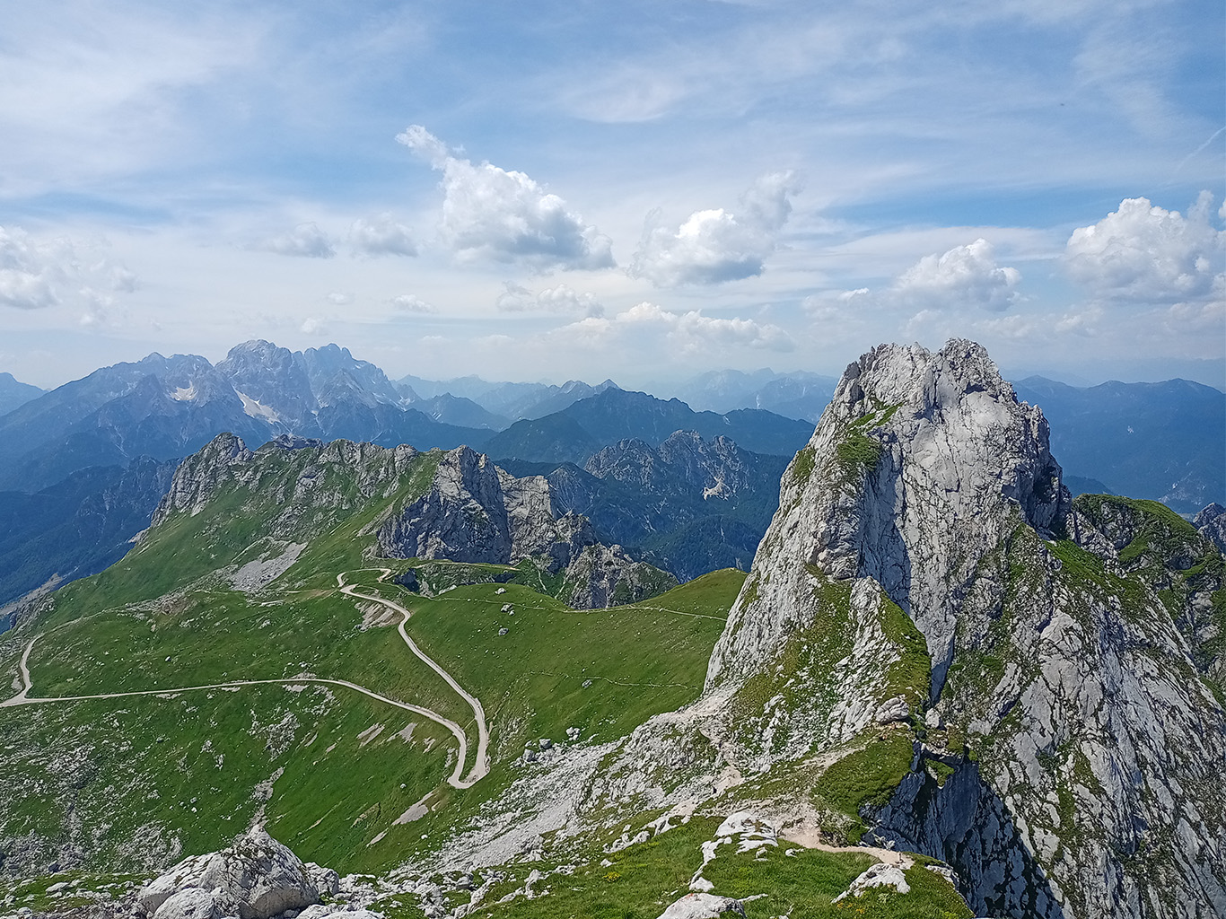 Mangart Road je vyhledávaným cílem motorkářů, cyklistů i turistů