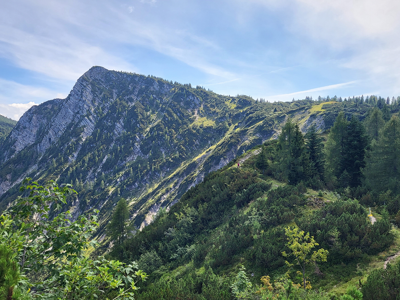 Skalnatý vyhlídkový vrchol Hoher Kalmberg (1 833 m)