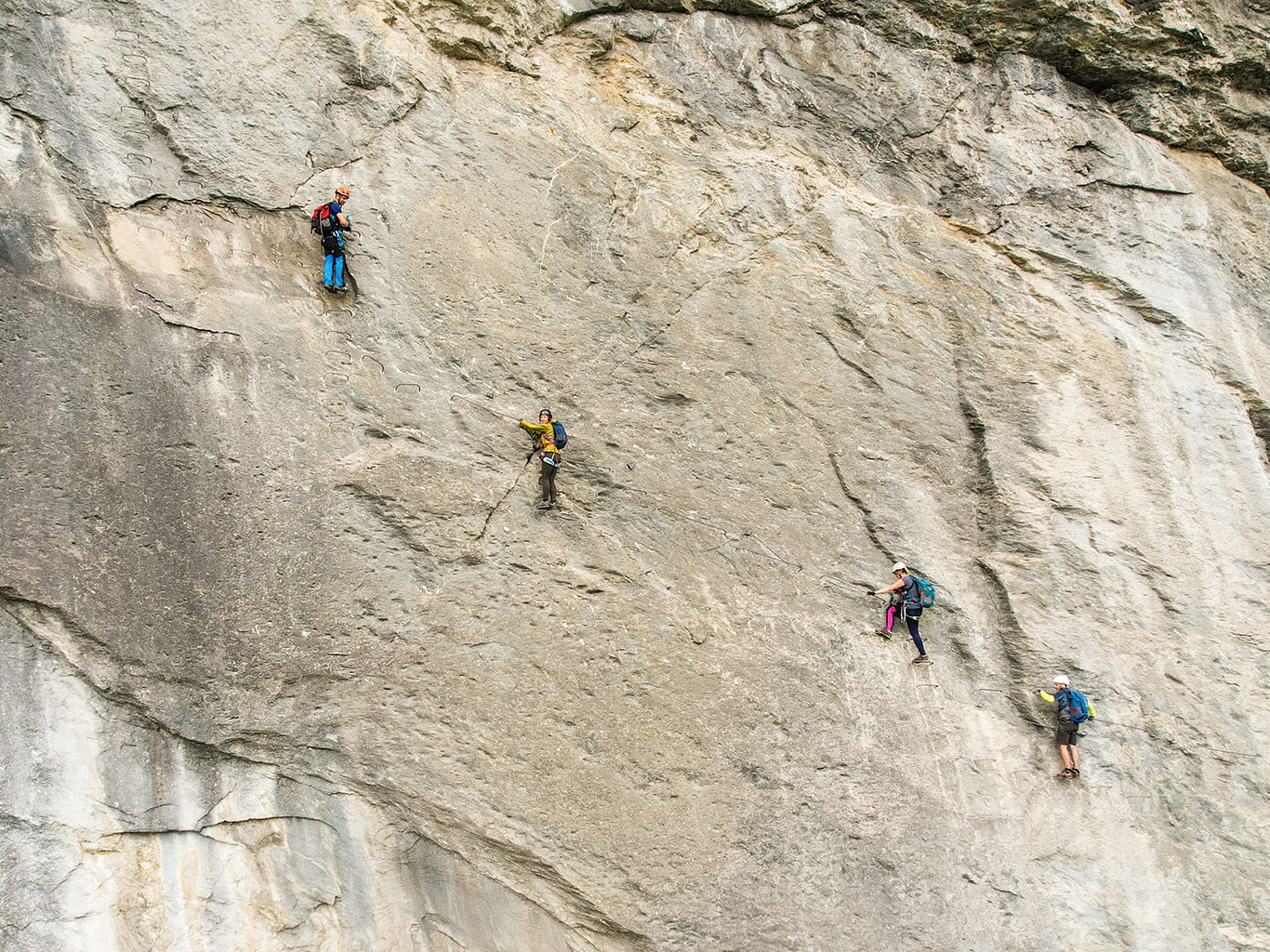 Via ferrata du Belvédère s výhledy do údolí a na město Sion