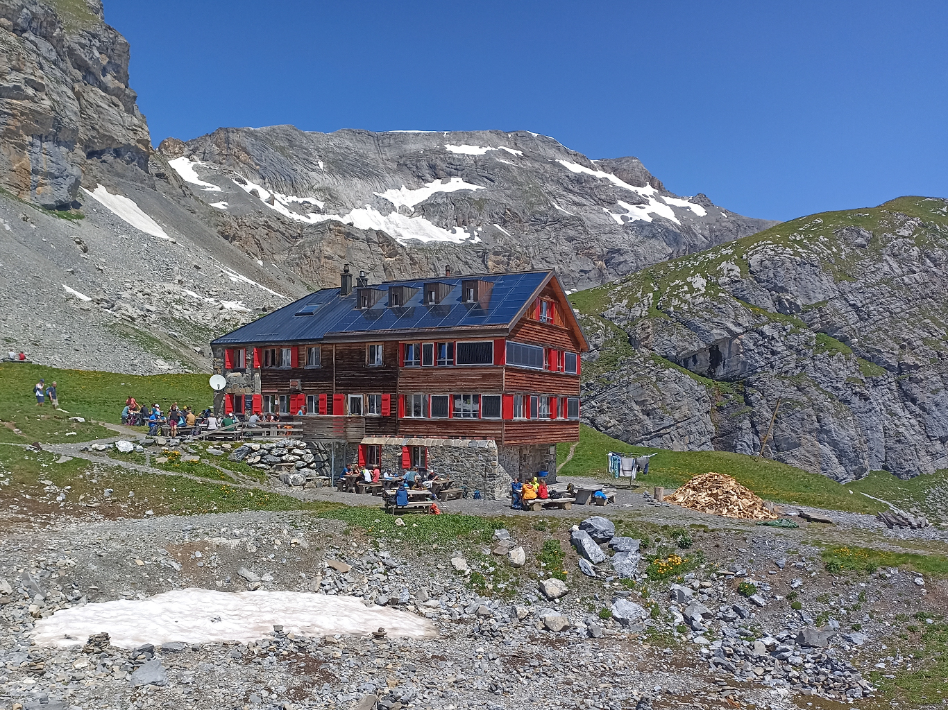Chata Lämmerenhütte v oblasti Bernských Alp
