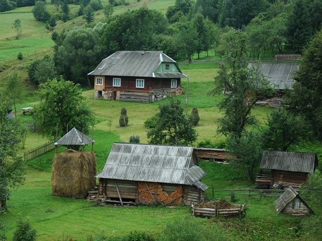 Venkovská stavení s oborohy