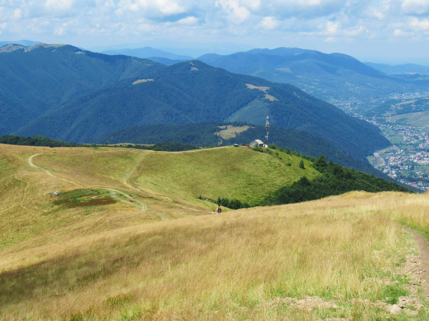 Výhled na Koločavu z poloniny Krásna