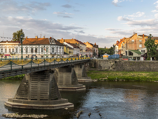 Centrum města Užhorod působí poklidným dojmem