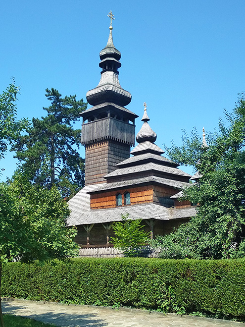 Kostelík sv. Michala je klenotem skanzenu v Užhorodě
