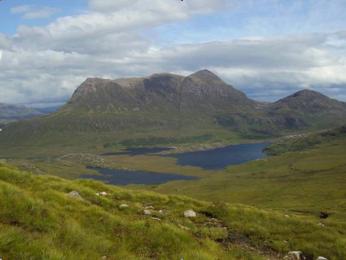 Inverpolly, pohled z úbočí Stac Pollaidh