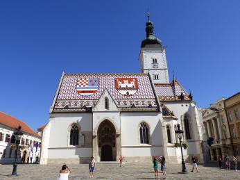 Signifikantní stavbou Záhřebu je kostel sv. Marka se svou barevnou střechou 