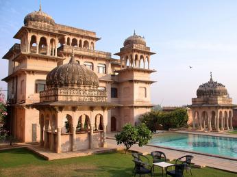 Indické luxusní hotely často připomínají paláce