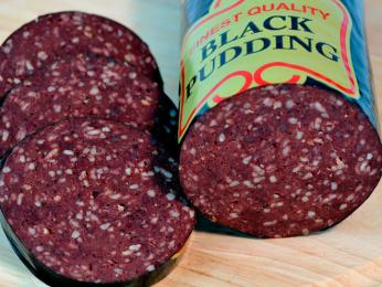 Vepřové jelítko je v&nbsp;Británii známé jako black pudding