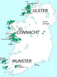 Irsky mluvící regiony zvané Gaeltacht