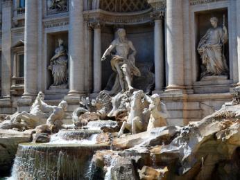 Fontana di Trevi vystavěná v letech 1732 až 1762