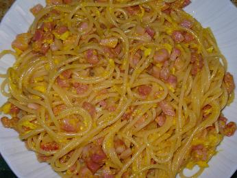 Nejběžnější špagety v Itálii - spaghetti alla carbonara