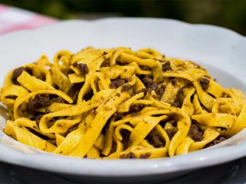 Tagliatelle al ragù di anatra jsou těstoviny s&nbsp;kachním masem