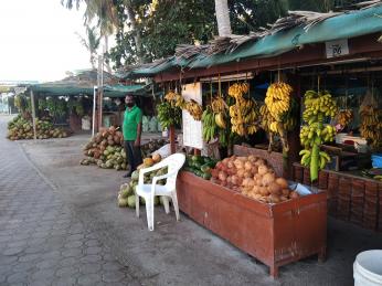 Trh s ovocem ve Salalá, druhém největším městě Ománu