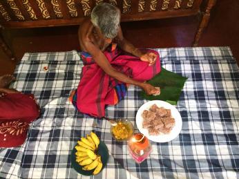 Tradiční srílanský oběd na Nový rok