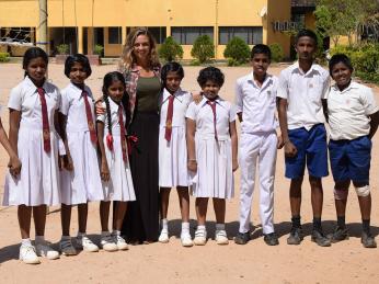 Setkání se srílanskými školáky