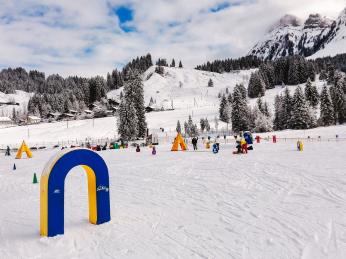 Dětský lyžařský park Eriz na hranici regionů Emmental a Berner Oberland