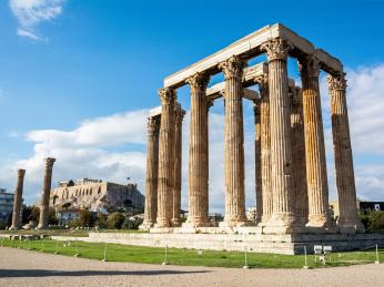 Chrám Dia Olympského a Akropolis v Aténách