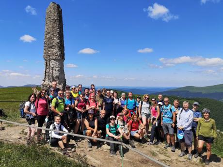 Hromadná fotka na vrcholu hory Wielka Rawka (1 307 m)