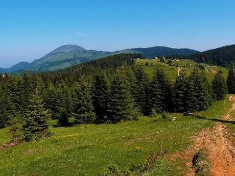 Pohoří Trebevič se stejnojmenným nejvyšším vrcholem