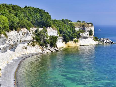 Útesy Møns Klint na východním pobřeží Dánska