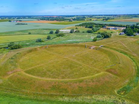 Letecký pohled na pevnost Trelleborg