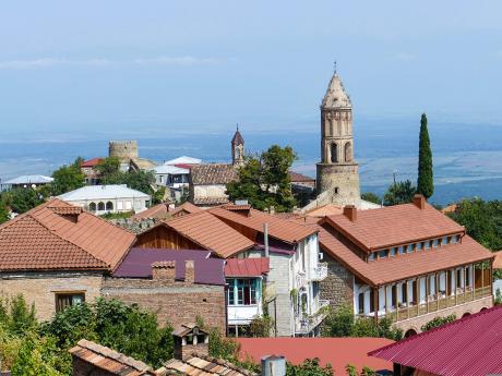 Městečko Sighnaghi v Kachetii, nejvýchodnějším regionu Gruzie