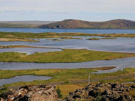 Největší islandské jezero Thingvallavatn