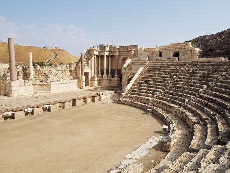 Perfektně zachovalé římské divadlo pro 6 000 diváků v Beit Šean
